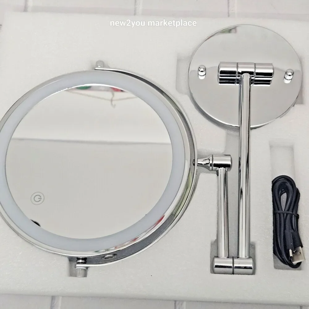 Rechargeable Wall Mounted Lighted Makeup Vanity Mirror 8